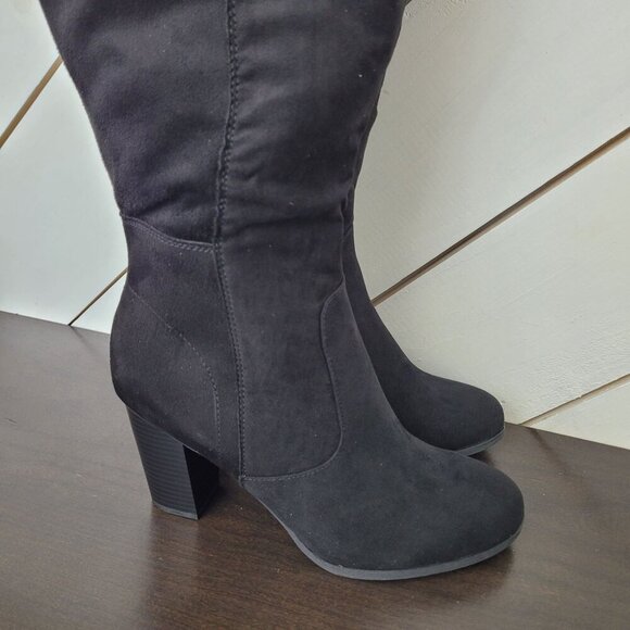 NEW Style & Co Addyy Womens 8.5 High Boots Wide Calf Textile Upper 6CT - Picture 5 of 11